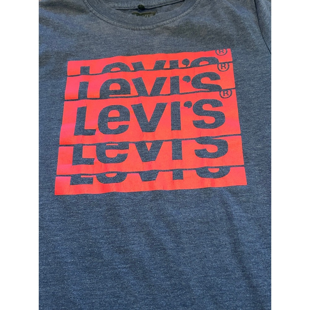 Levi's Boys Graphic Logo T Shirt Youth Small 7 8 Gray Red Short Sleeve Casual - Picture 3 of 6